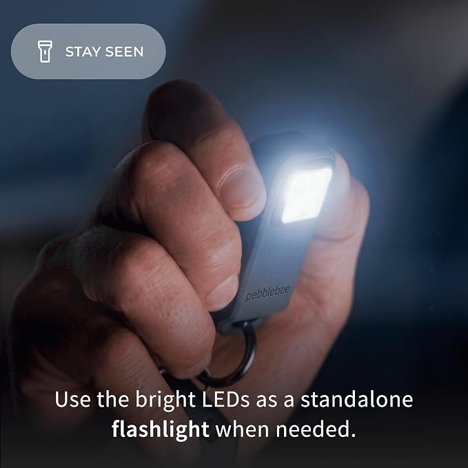 Pebblebee Halo Personal Safety Alarm, Loud Siren & Strobe | Location Sharing, Rechargeable Keychain w/ Flashlight | Works w/ Apple & Google Find - Image 9