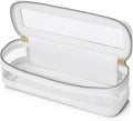 Pinkmik Makeup Brush Case Clear Travel Cosmetic Bag, White | Toiletry Bag, Zipper Closure, Small Purse Organizer, Car Essential Bag by Pinkmik