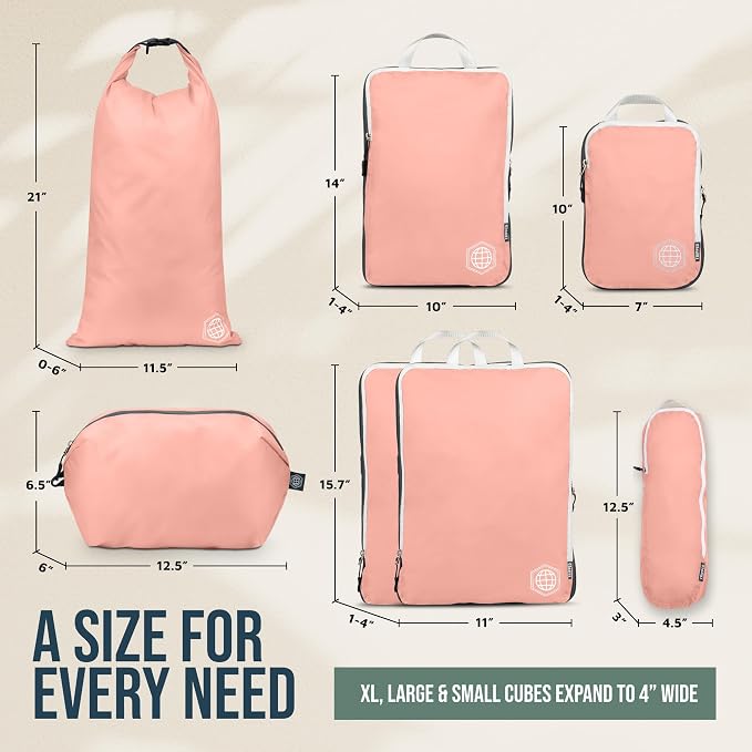 TRIPPED Travel Gear Large Compression Packing Cubes 7-Piece Set for Travel - Image 4