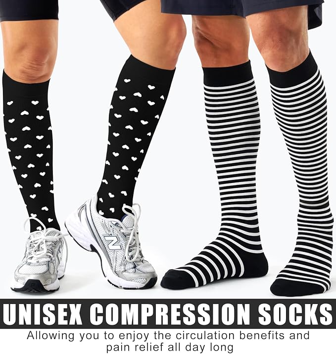 Compression Socks for Women & Men (3 pairs) - Best Support for Nurses, Running, Hiking, Recovery & Flight Socks - Image 2