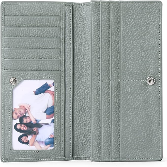 GOIACII Wallets for Women RFID Blocking Ultra Slim Leather Credit Card Holder Clutch by GOIACII