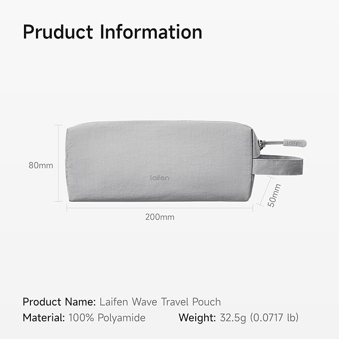 Laifen Electric Toothbrush Travel Pouch, Portable Storage | Compatible with All Laifen Models, 100% Nylon Material, Toothbrush & Accessories Storage, Lightweight, Washable & Easy Clean - Image 4