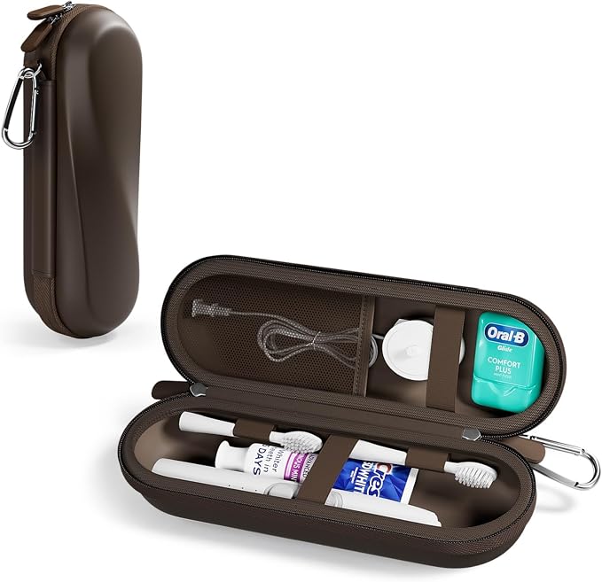 ProCase Electric Toothbrush Travel Case for Oral-B & Philips Sonicare -L | Hard Travel Case for Oral-B 1000/1500/5000/7000/9600 & iO 7/8/9, Philips Sonicare 4100/5100/5300, Fits Full-Size Brushes by ProCase