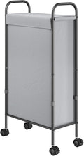 ELYKEN Slim Laundry Hamper with Lid & Wheels, 50L Rolling Laundry Basket | 7.9" Narrow Design, 50L, Removable Liner Bag, Lockable Wheels, Space Saving Clothes Hamper for Bathroom, Bedroom, Closet by ELYKEN