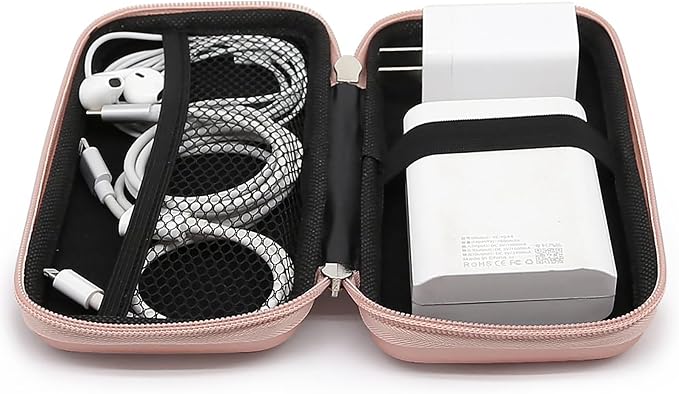 iMangoo Travel Essential Electronics Organizer Charger Case Carrying Pouch | 6.5x3.2x1" Power Bank Tech Accessories Protective Storage Shockproof Portable Purse Men Women School Office Trips Must Have - Image 5