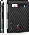 RUNBOX Slim Wallet for Men - RFID Blocking Leather Bifold with Money Clip | Minimalist Front Pocket Wallet Holds 11 Cards,Slim Thin Design,RFID Blocking Protection, Practical Birthday Gifts for Men by RUNBOX