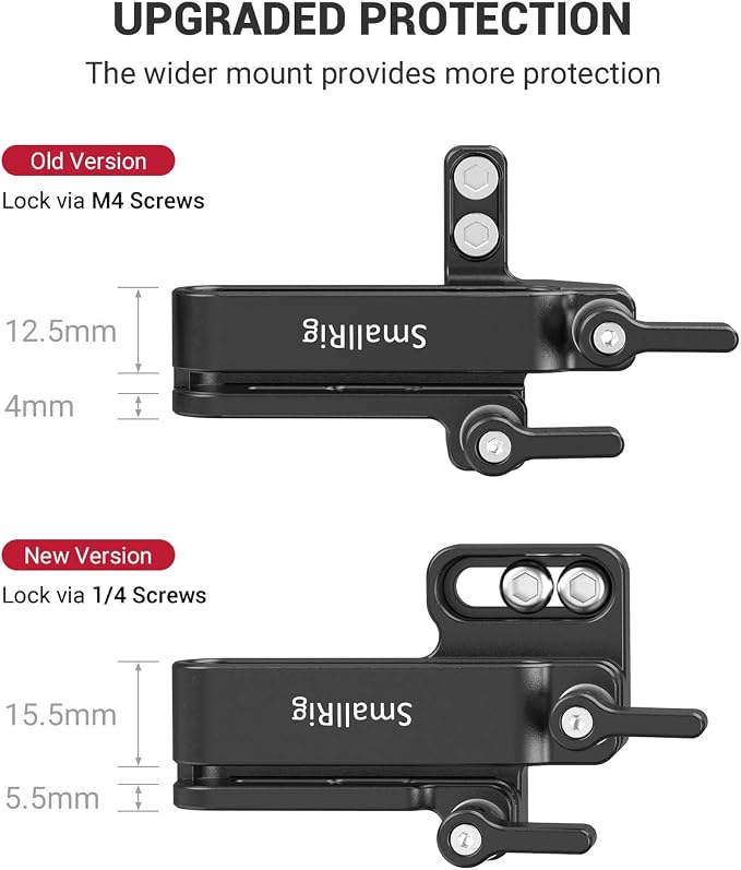 SMALLRIG Mount Bracket SSD Holder for Samsung T5 SSD with 1/4”-20 Threads, Compatible Cage for BMPCC 4K & 6K and for Z CAM, Compatible with iPhone 15 Pro Max Phone Cage (NEW Version) - Image 4
