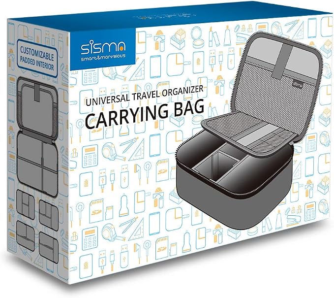 Travel Electronics Organizer Small Carrying Case for Cables Phone Chargers USB Plugs Power Cords Earbuds Adapter Tech Accessories Pouch -Special Edition - Image 6