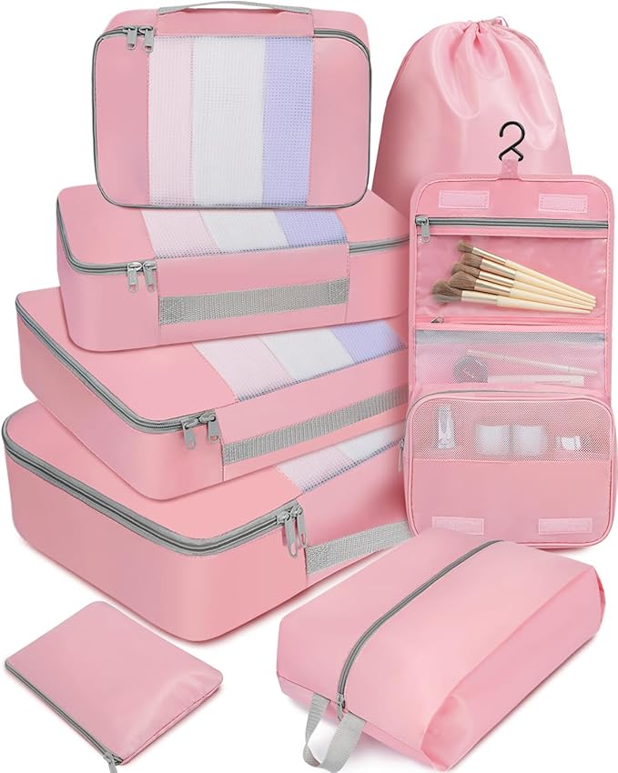 BAGAIL 6 Set/8 Set/10 Set Packing Cubes Various Sizes Packing Organizer for Travel Accessories Luggage Carry On Suitcase by BAGAIL