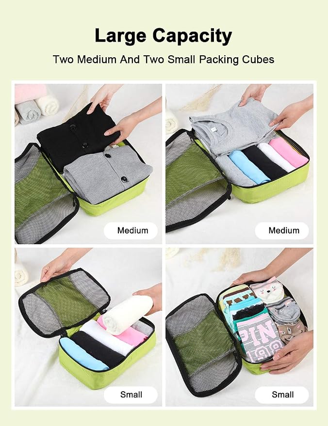 GOX Ultra Light 5 piece Packing Cubes Travel Luggage Organizer 1 Large 2 Medium 2 Small - Image 7