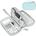 FYY Electronic Organizer, Travel Tech Pouch Bag, Cable Organizer Mint Green | Wrist Strap, Waterproof, Double Layers Portable Electronics Travel Carrying Case for Cord, Charger, Daily Business Trips Use by FYY