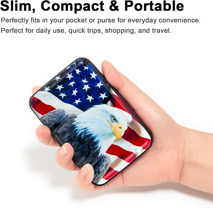 Credit Card Holder Small RFID Blocking Wallet Business Metal Slim Mini Aluminum Hard Case for Women Men - Image 4
