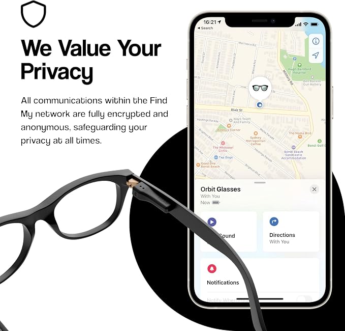 ORBIT x Glasses - Find Your Glasses and Apple Find My (iOS only), Glasses Tracker - Android not Supported - Image 6
