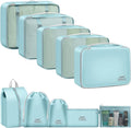 Packing Cubes for Travel- 8 Set Luggage Organizer Bags for Family, Mesh Breathable Travel Packing Cubes for Suitcases Durable Travel Essentials Bags Set (Upgrade Blue, 10 Set) by YEEYAA
