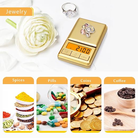 Mini Pocket Scale 100g/0.01g, Digital Gram Scale with Cover, Small Travel Ounce Scale for Food, Herbs, Spices, Gold, Jewelry, Coins,Kitchen (Battery Included - Image 6