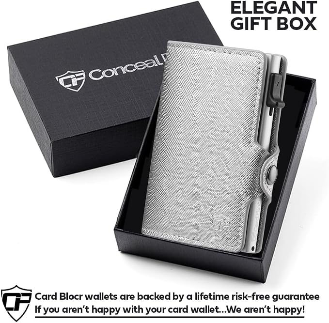 Pop Up Wallet for Women RFID Wallet Slim Aluminum Card Holders | Holds 4-6 Cards with Cash & ID Storage, Featuring One Click Metal Card Ejector & Slim PU Leather Design for Daily Carry - Image 5