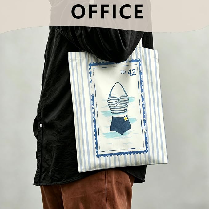 Summer Coastal Beach Canvas Tote Bag - Image 5