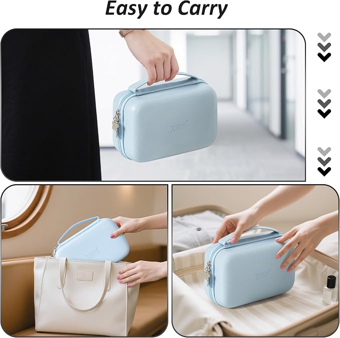 Portable Charger Case, Tech Pouch Travel Organizer, XL, Blue | Hard Shell Electronic Storage for MacBook Power Adapter, Magic Mouse, Charging Cords, Power Bank Laptop Accessories - Image 7