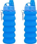 Collapsible Water Bottles Travel water bottle Sports Portable Sport Water Bottle Reusable Water Bottles comes with mountaineering Buckle 500ml silicone Water-proof camping water bottle by YCTMALL
