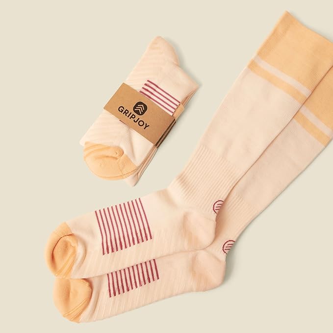 Compression Socks with Grips, 15-20mmHg, Support & Stability for Circulation, Travel, Pregnancy, Nurses - Image 3