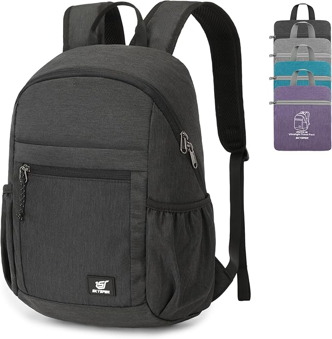 SKYSPER Anti Theft Hiking Backpack, 18L RFID Packable Travel Daypack, Lightweight Foldable Back Pack for Walking Daytrip by SKYSPER