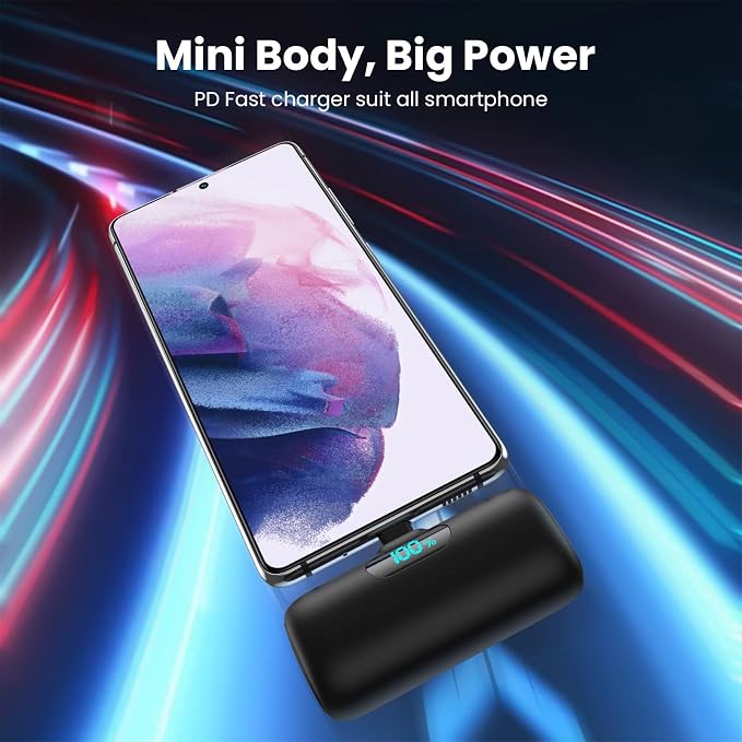 [2 Pack]Portable Charger Power Bank for iPhone 17/16/15,Mini USB C Portable Power Bank 5500mAh Fast Charging Battery Pack Travel Essentials for iPhone 15/16/17 Plus/17 Pro/17 Pro Max,Samsung Android - Image 3