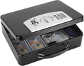 KYODOLED Safe Box with Digital Keypad Lock, Lock Box with Code for Personal Items, Metal Security Box for Cash, Passport, Jewelry, Ideal for Home, Office, Garage Sale, 11.8'' x 9.4'' x 3.5'', Black by KYODOLED