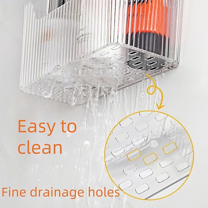 2 Pack Cabinet Door Organizer, Clear Storage Caddy, Adhesive Wall Mounted Organizer Bins, with Self Adhesive Tape, for Bathroom, Kitchen, Cabinet, Living Room - Image 8