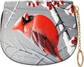 Women's Slim RFID Wallet – Compact Leather Card Holder Wallet for Women, 9 Card Slots RFID Blocking Credit Card Organizer, Small Travel Wallet - Cardinal in Snow by Unknown