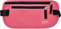 RFID Blocking Money Belt for Men Women, Slim Fanny Pack for Travel，Running,Conceal Waist Wallet for Passport Holder,Phone,Cash(Hot Pink) by DAITET