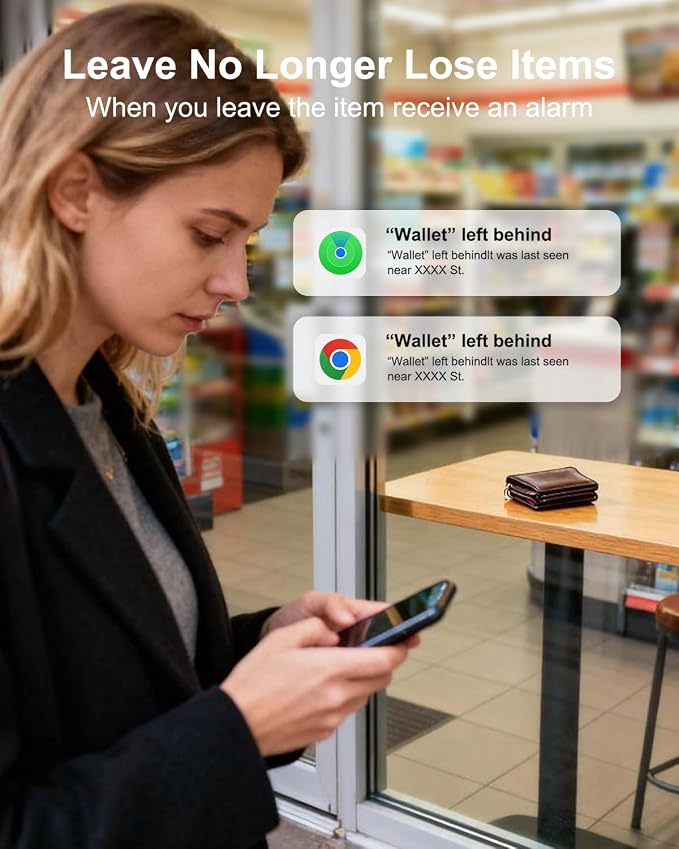 Wallet Tracker Card (iOS and Android), 6-12 Years Battery GPS Smart Card | Bluetooth Slim Tracing Card, Work with Apple Find My & Google Find Hub, Locator for Luggage, Passports, Keys, Backpack - Image 4