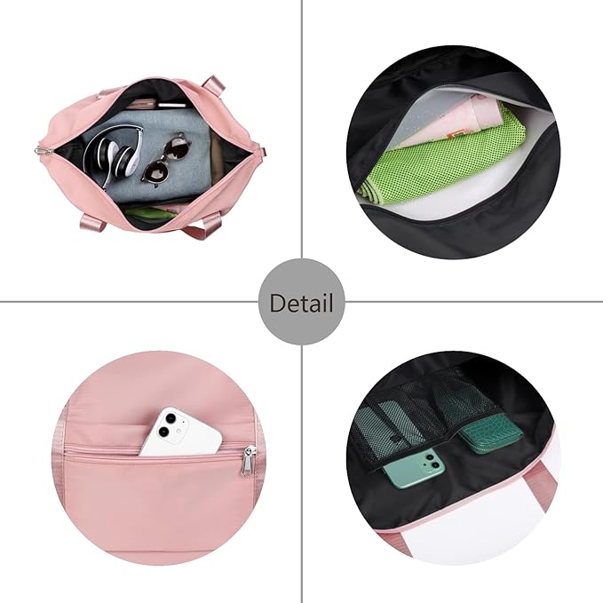 NPBAG Women Travel Duffel, Multi Functional Large Expandable Weekender Carry-on Tote, Gym Workout Overnight Bag, Mommy Hospital Bag for Labor and Delivery - Image 5