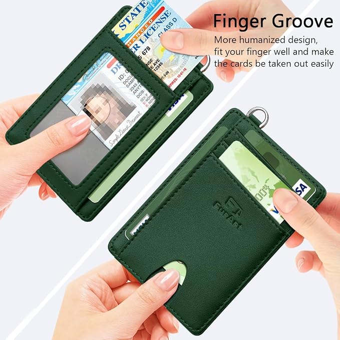 FurArt Slim Minimalist Wallet RFID Credit Card Holder for Men | slim minimalist compact rfid id window thin - Image 3