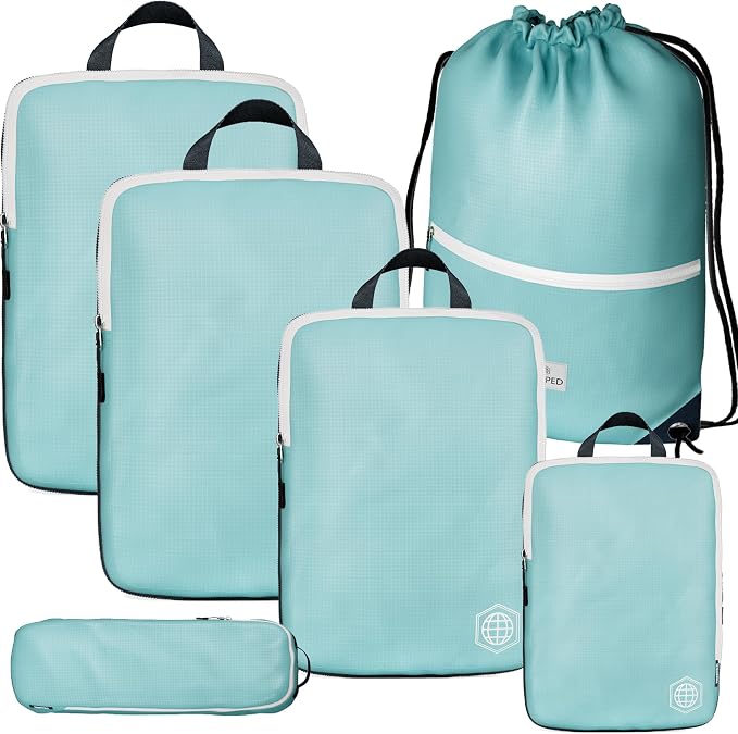 TRIPPED Travel Gear Extra Large Compression Packing Cubes 6-Piece Set by TRIPPEDTravelGear
