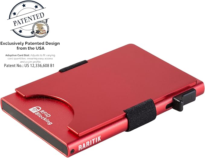 Slim Card Holder Wallet for Men, Minimalist RFID Blocking Pop Up Wallet, Smart Metal Business Card Case Holds 12 Cards, Money Clip, Front Pocket Wallet, Gifts for Men - Image 2
