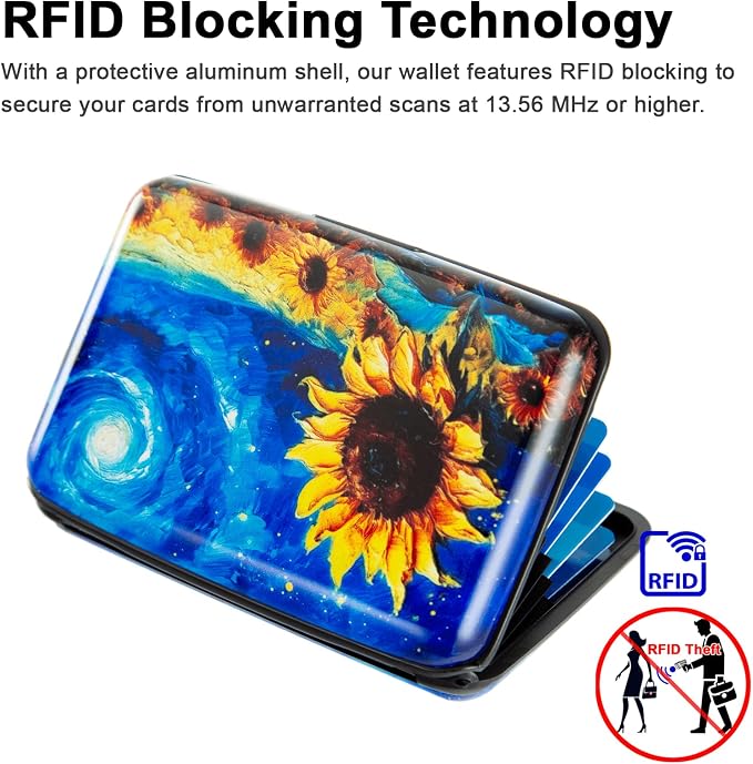 Credit Card Holder Small RFID Blocking Wallet Business Metal Slim Mini Aluminum Hard Case for Women Men - Image 2