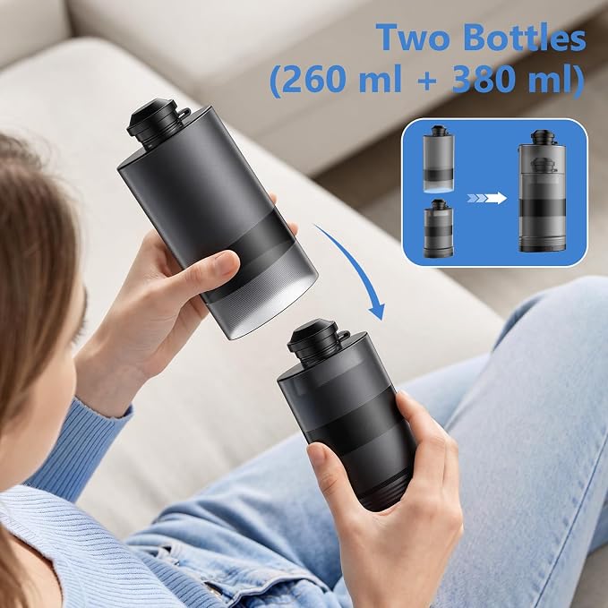 Electric Portable Travel Bidet with 260ml/380ml Tank, Dual Spray | Handheld Peri Bottle for Postpartum Care, Hemorrhoid Relief & Travel, USB Rechargeable Bidet Sprayer for Camping. - Image 4