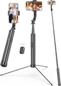 75" Phone Tripod & Selfie Stick, Extendable Cell Phone Tripod Stand with Wireless Remote and PhoneHolder, Stable Travel Tripods for iPhone, Compatible with iPhone 17/16/15/14/13 Pro Max/Android by SelfieShow