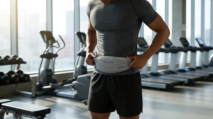 Gox Fanny Pack For Men Running Pouch Belt,Phone Holder Waist Pack Sport Hiking Walking Traveling (silver) - Image 8