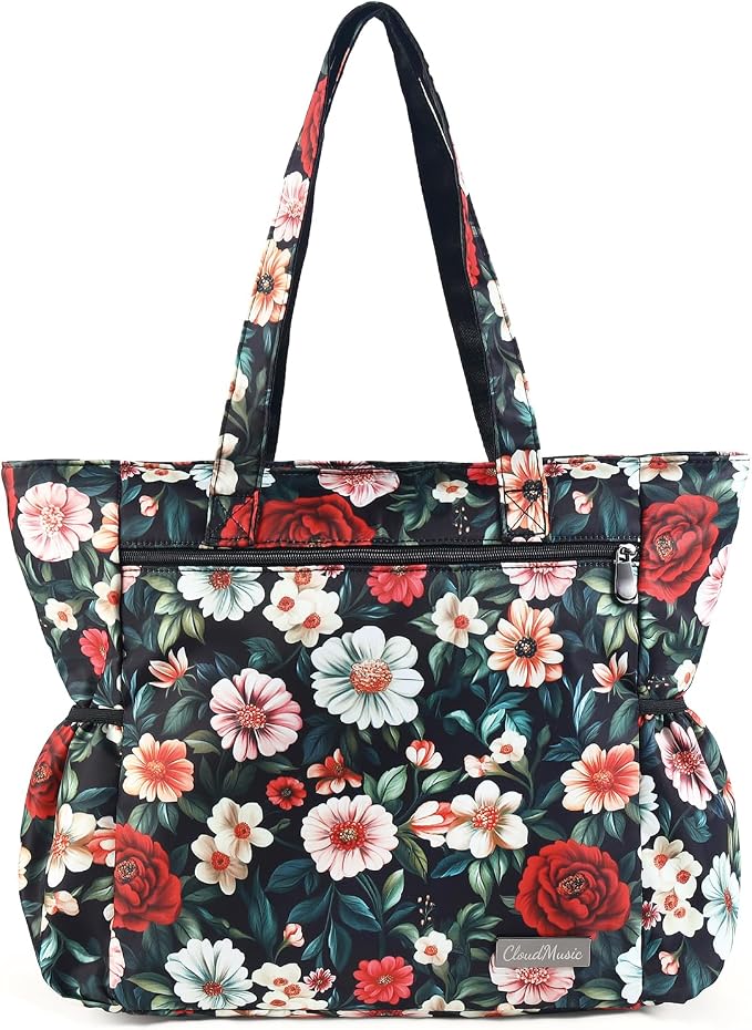 CLOUDMUSIC Shoulder Tote Bag For Nurses Teachers Work Gym Travel Beach Women With Large Capacity Waterproof by CLOUDMUSIC