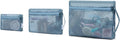 NOL 3-Pack Mesh Travel Toiletry Bags - Clear Zipper Travel Organizer, Airport Carry-On Compliant Reusable Cosmetic Makeup Bag for Women & Men (Dusty blue) by NOLNaturalOrganicLifestyle