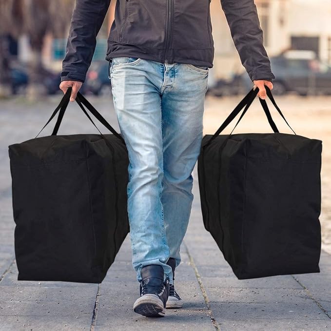 Extra Large Moving Bags with Strong Zippers & Carrying Handles, Storage Bags Storage Totes for Clothes, Moving Supplies, Space Saving Oversized Storage Bag Organizer for Moving, Traveling (2 Pack) - Image 7