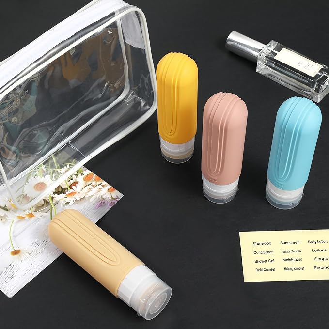 26 Pack Travel Size Toiletries, Tsa Approved Travel Containers for Toiletries, Leak Proof Silicone bottles and Shampoo Conditioner, Essential Toiletry Accessories. - Image 6