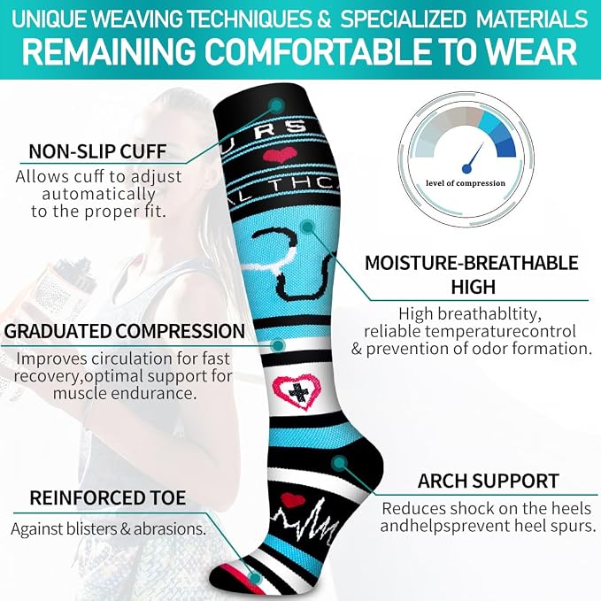 COOLOVER Copper Compression Socks for Women and Men(6 Pairs)-Best Support for Running, Athletic, Travel - Image 5