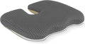 Gooo&Ma Air Fiber Seat Cushion, U-Shape Tailbone Comfort, Grey | Thin design for office/car, breathable air fiber cooling, ergonomic, washable, non-slip, portable, 17.7"x13.8"x1.6" by GoooMa