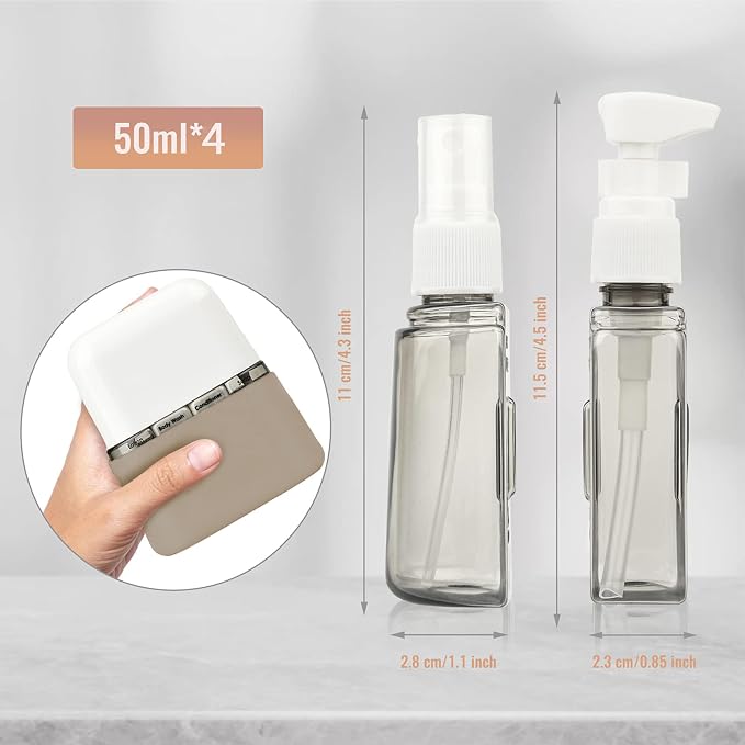 Bpluma Travel Bottles, Leak Proof Containers For Toiletries TSA Approved Airplane Accessories Kits For Liquid With Labels | For Toiletries TSA Approved Airplane Accessories Kits For Liquid With Labels - Image 2