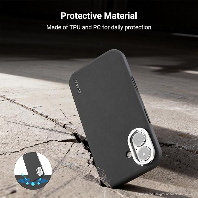NEEWER Phone Case for 17 Only, Modular Protective TPU/PC Phone Cover with 67mm Filter Ring, 17mm Lens Backplate, T Mount Lens Adapter Compatible with Moment MagSafe iPhone 17, PA159 (Black + Silver) - Image 4