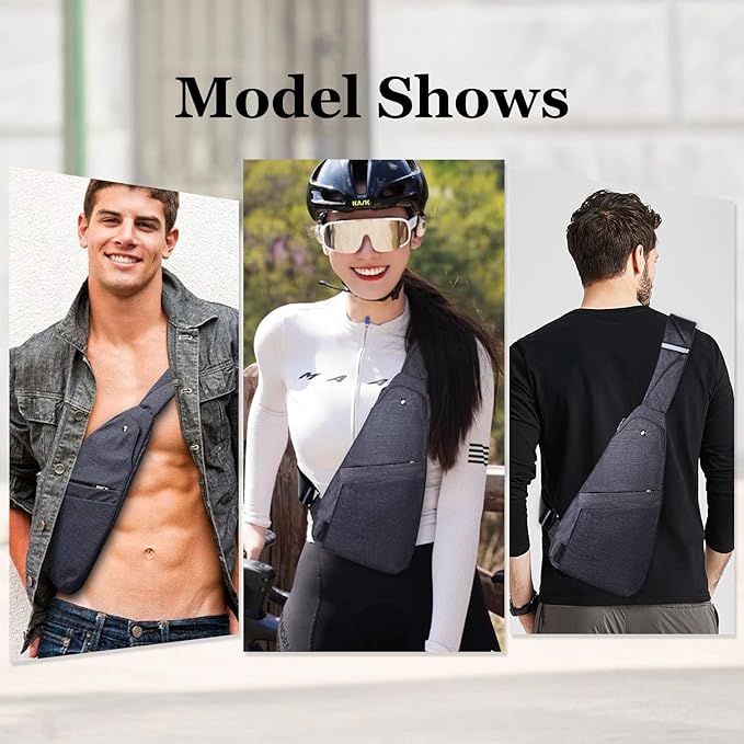 Slim Anti Theft Sling Bag Small Travel Pack Pickpocket Proof Crossbody Bag | Anti Theft One Shoulder Bag Flat Anti Pickpocket Bag Travel Pouch Passport Bag Secure Purses for Men Women lightweight - Image 4