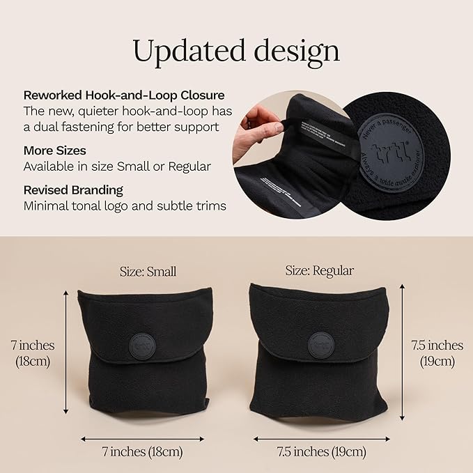 Trtl Travel Pillow Original 2.0 – Scientifically Proven Super Soft Travel Pillow with Premium Head & Neck Support – for Airplane Travel – Machine Washable – Lightweight & Compact – Jet Black – Small - Image 3