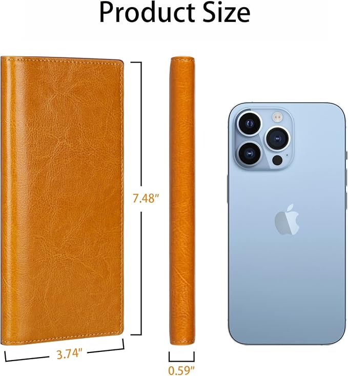 Ultra Slim Thin Leather Women Wallet RFID Blocking Credit Card Holder Bifold Long Ladies Billfold - Image 4